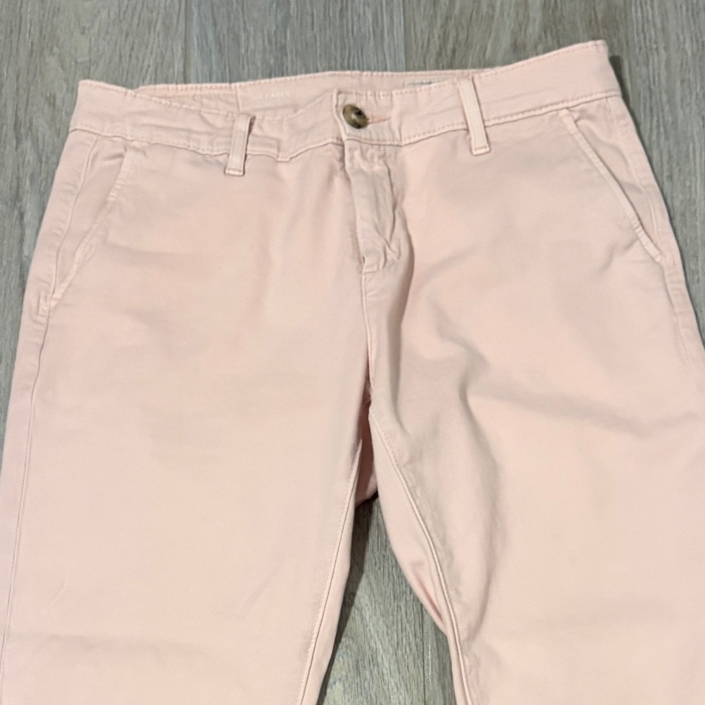 Women's Ag Adriano Goldschmied Pink Pastel Cotton Twill Chino Pants - SIZE 25